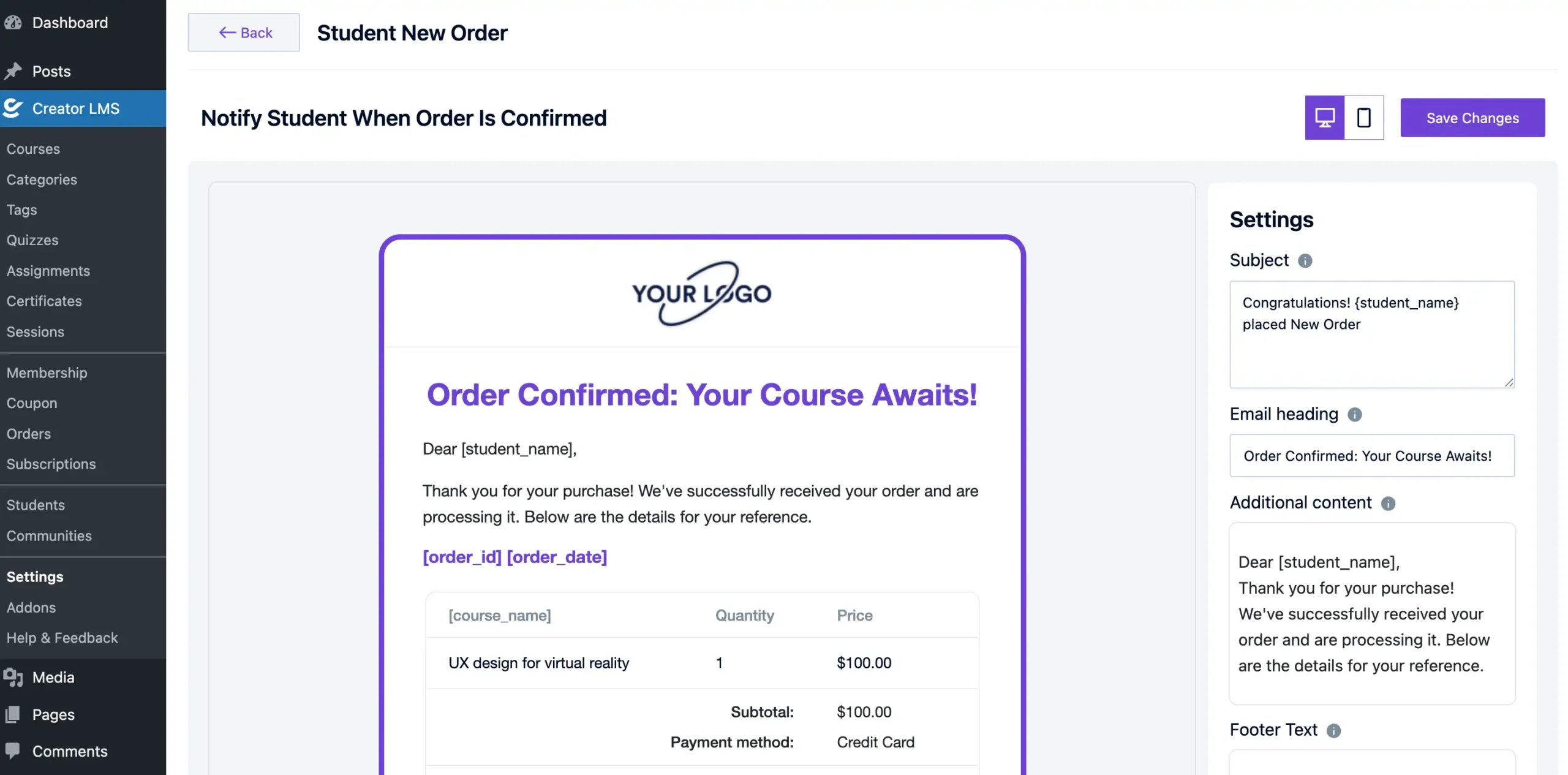 Settings 10 Creator LMS Email Template scaled