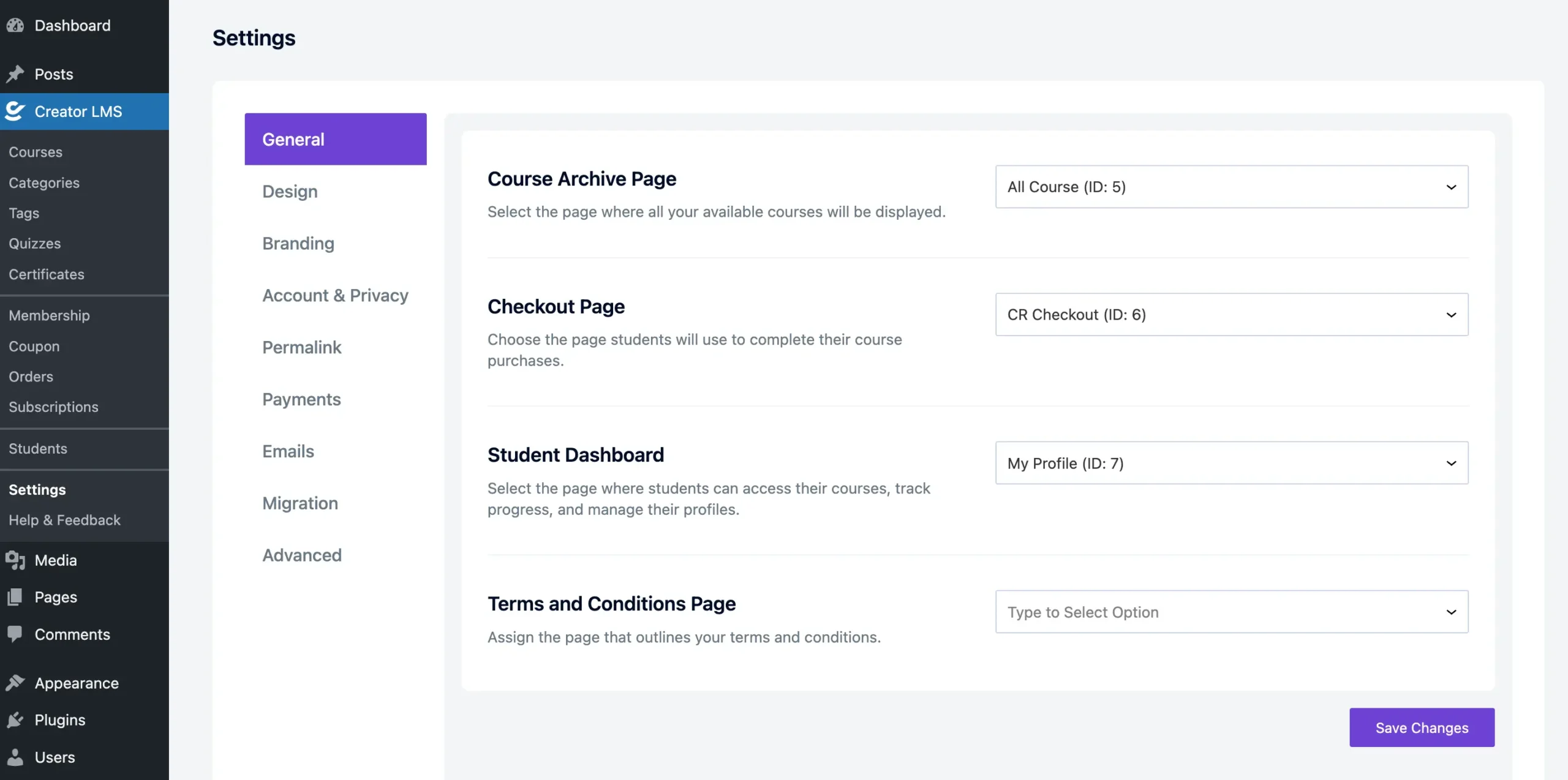 Settings 1 Creator LMS General Settings scaled
