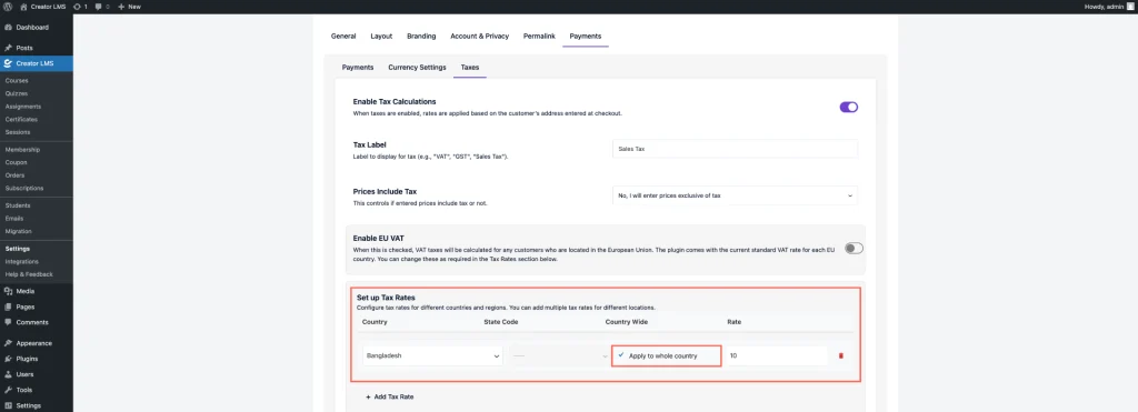 Apply for Whole Country 