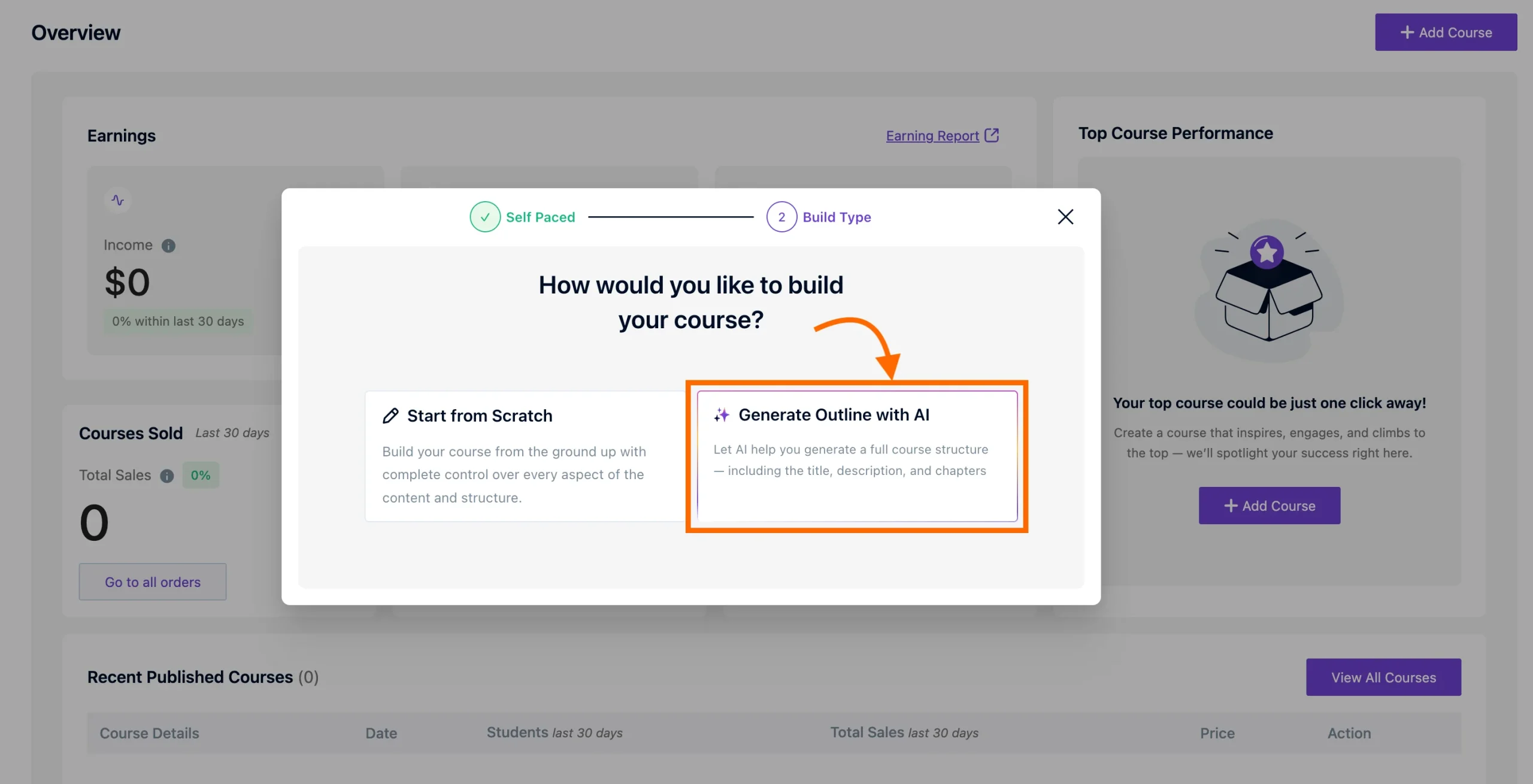 Generate outline with AI