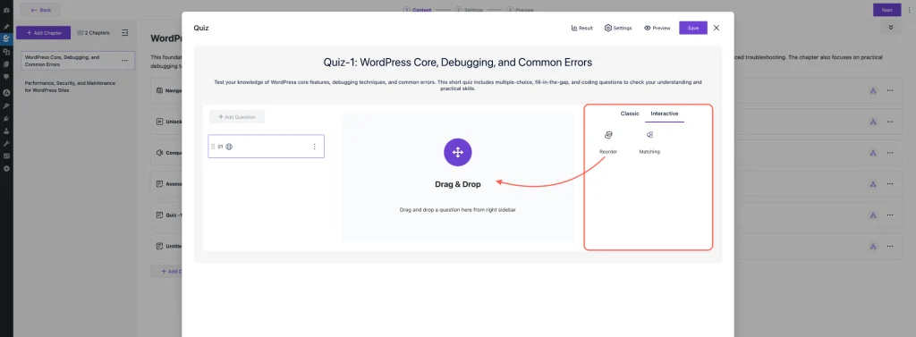 Interactive Quiz Type