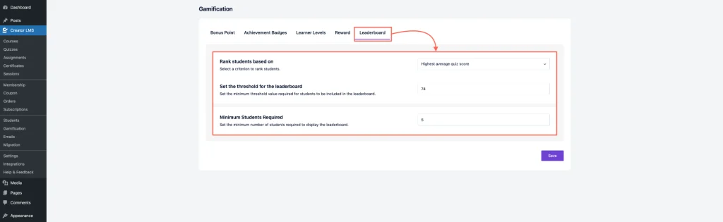 Leaderboard All Options