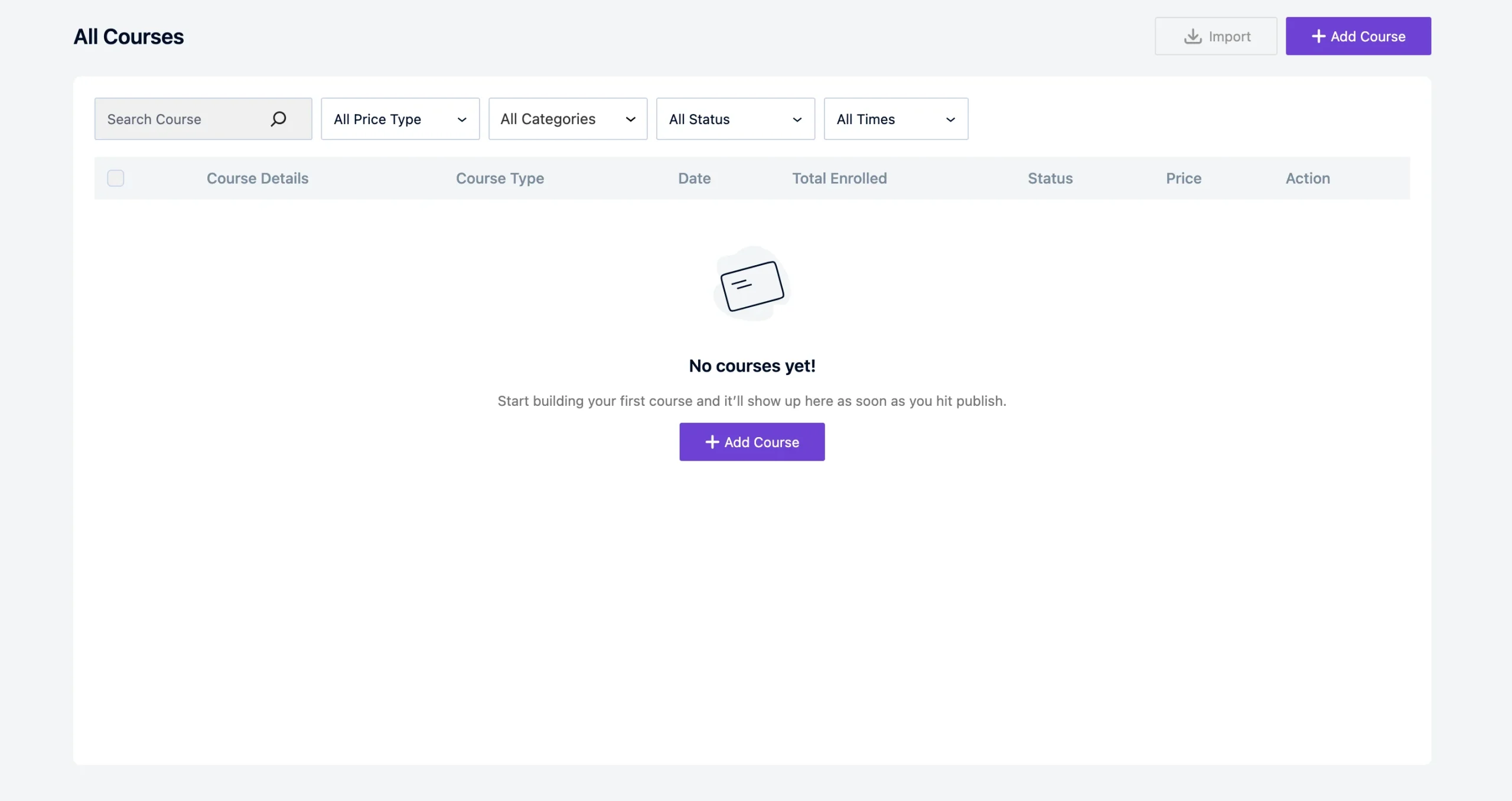 Click “Add New Course”