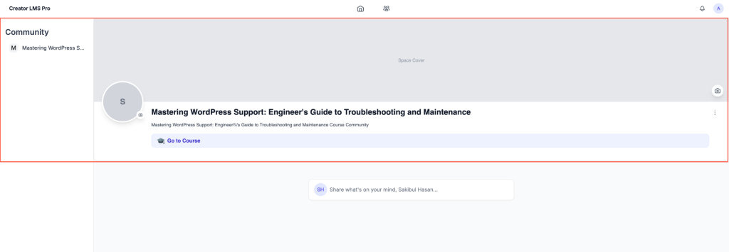 Community Course Dashboard