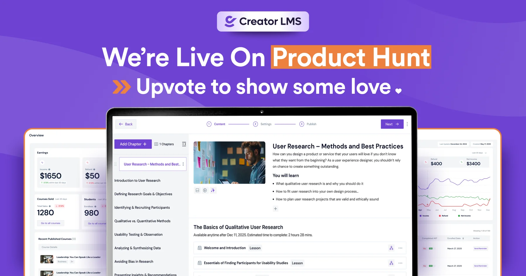 Creator LMS- Live on Product Hunt