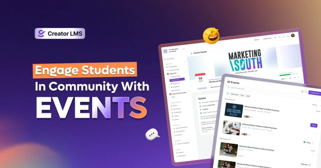 Events in Community - Live Engagement Inside Creator LMS