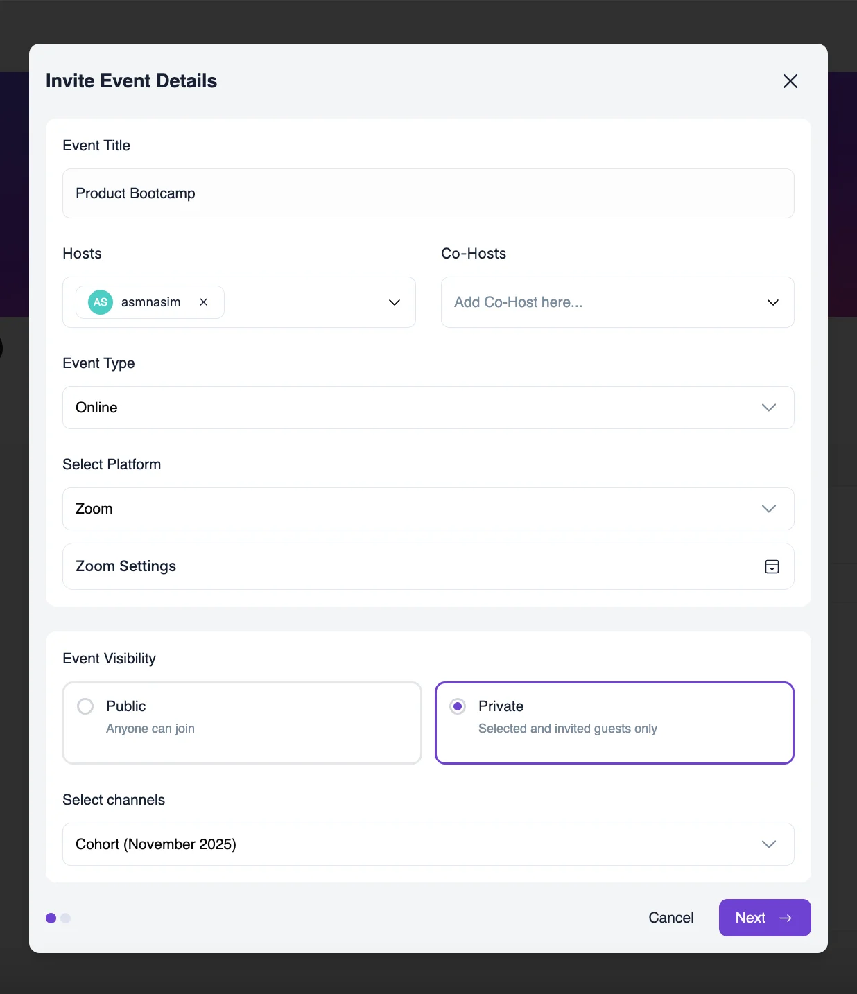 Events in Community - Boost Engagement With Live Sessions 2 Event Creation 1