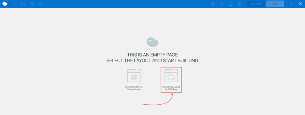 Choose a Blank Page Layout