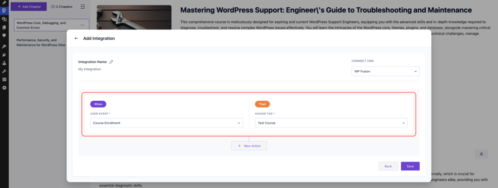 Choose Trigger Event and Tag