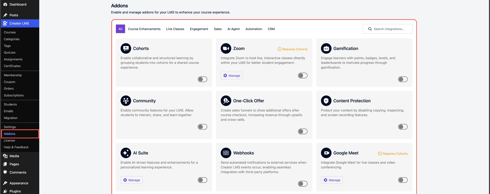 Lms Sidebar Reward Points | Creator LMS