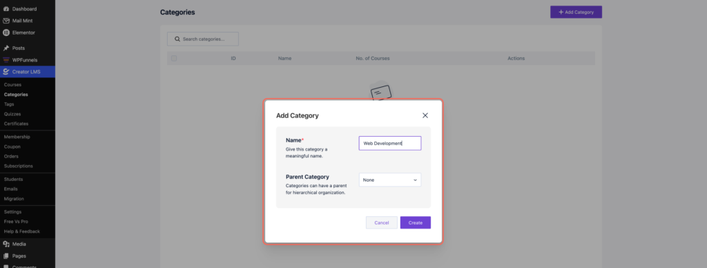 Create a New Category