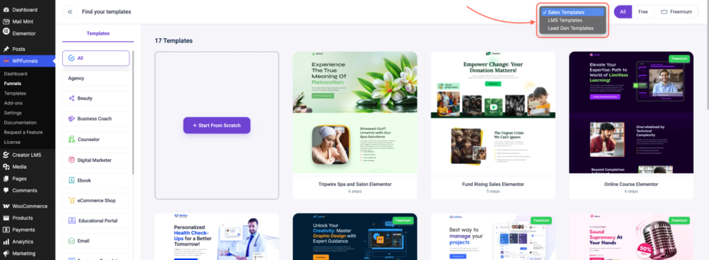 Choose LMS Templates