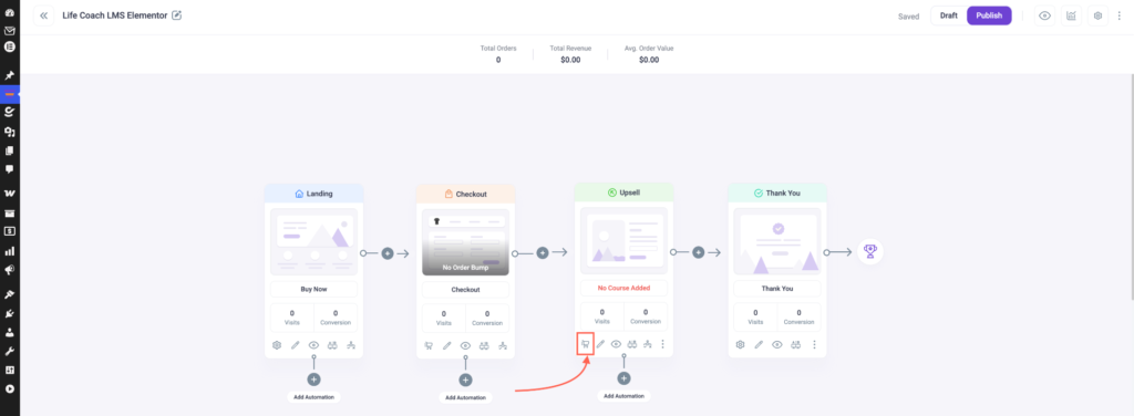 Click on Cart Icon for Upsell