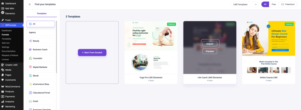 Start From Scratch or Pre-made Templates