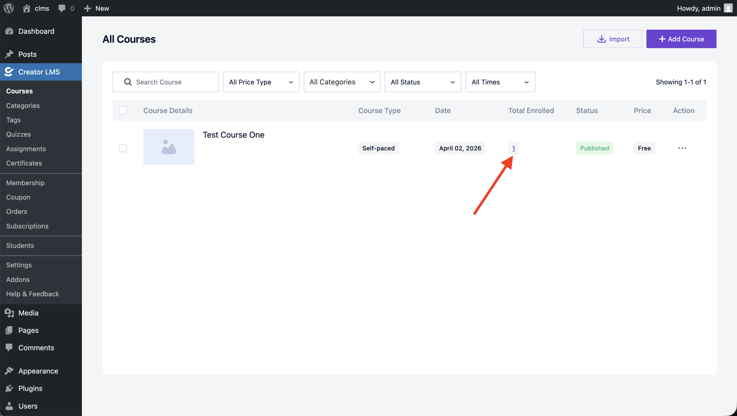 Creator LMS Add A Student Manually Click on Student Number scaled